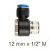 Swivel Elbow Pu 12mm X 1/2' M